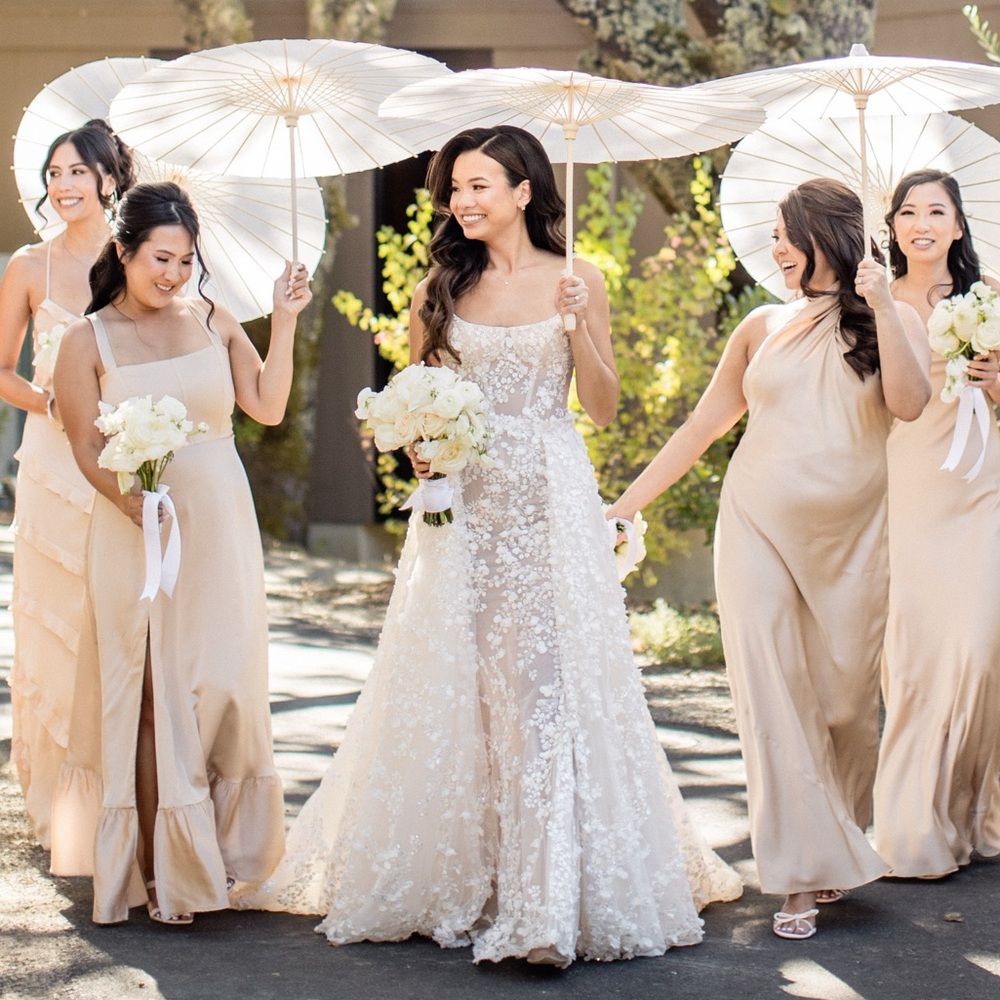 Galia Lahav Catalina Wedding Dress With Overskirt and Veil